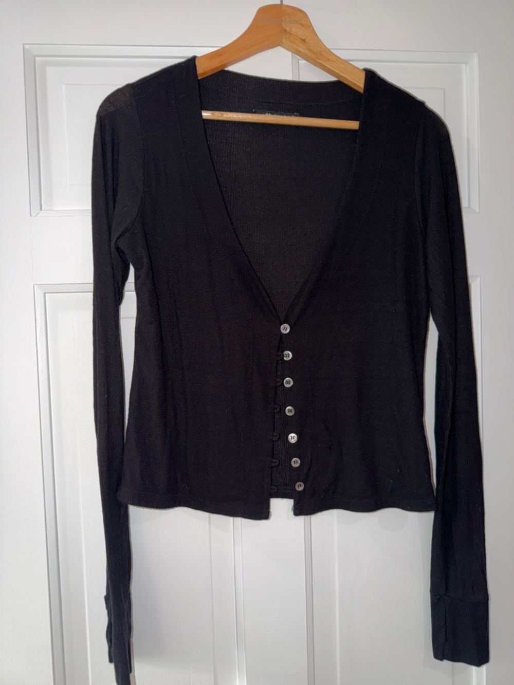 Michael Lauren Black Ribbed Top